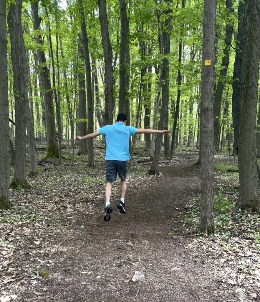 Matthew enjoying the trails